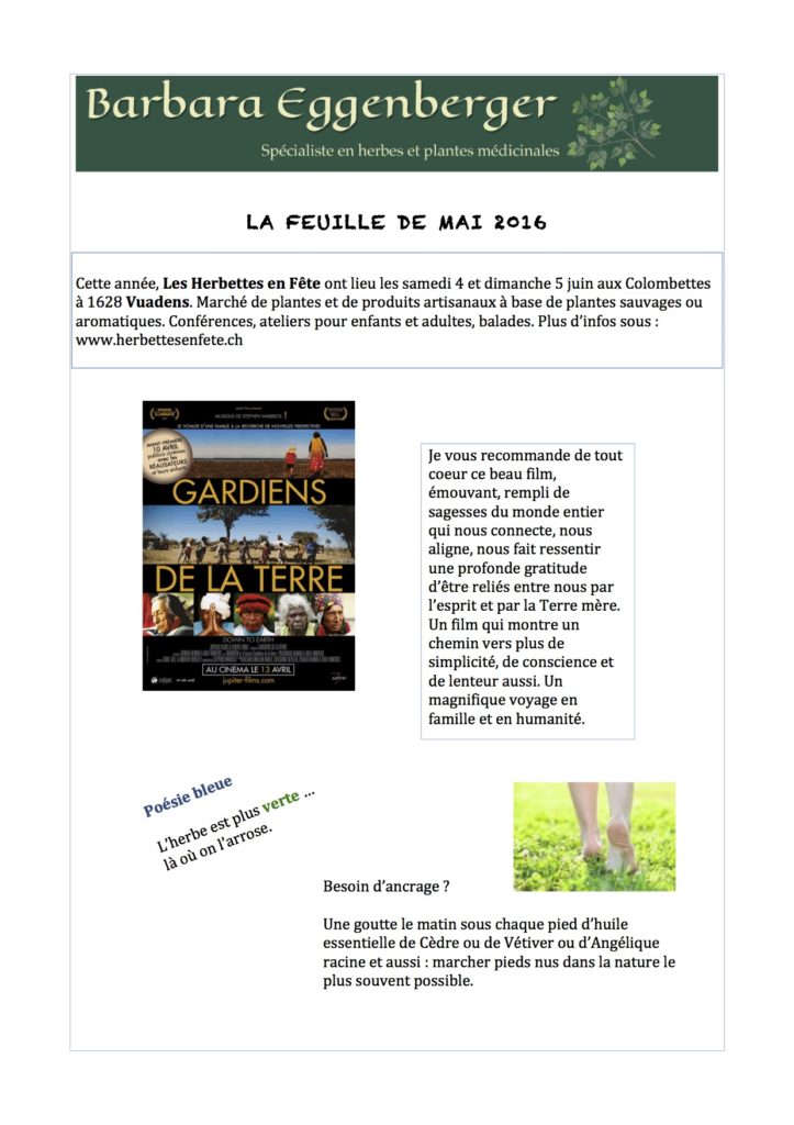 La feuille de mai 2016