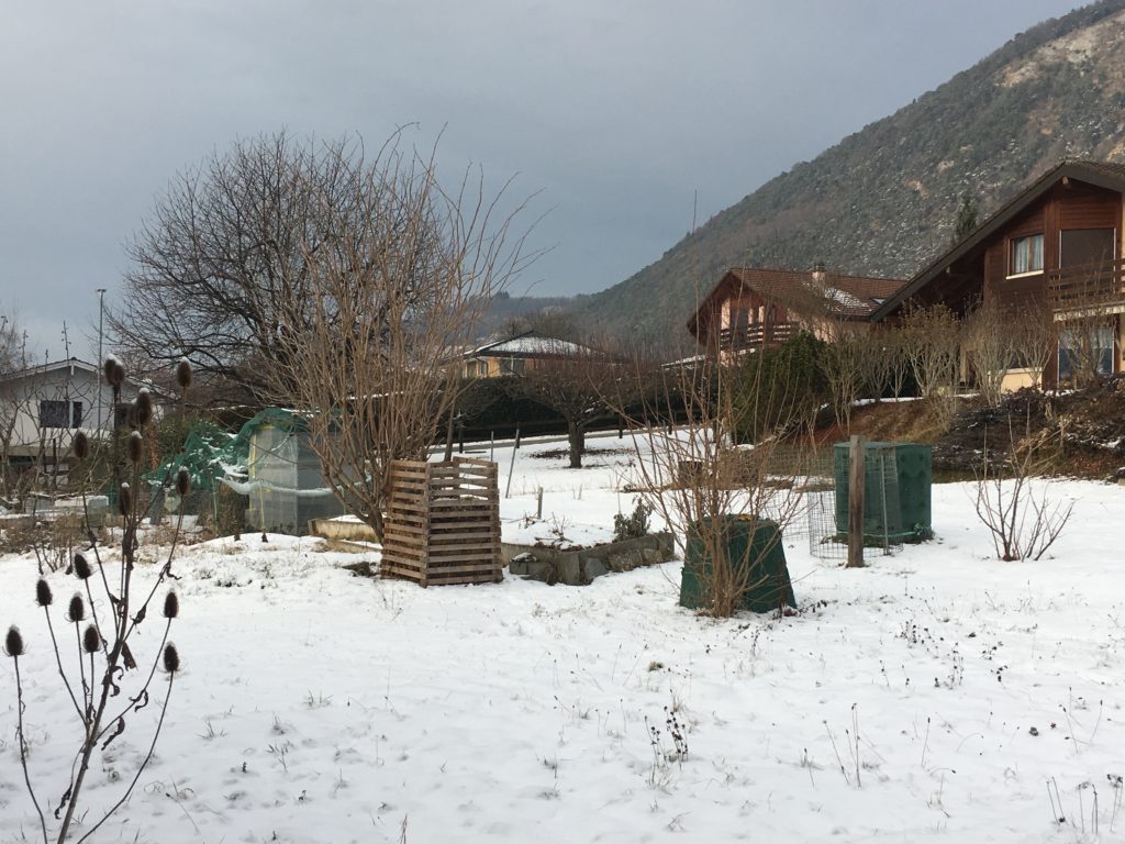 Le jardin dort sous son manteau d'hiver 